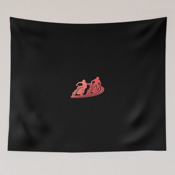 Item preview, Two motorbike riders turning in a race curve_21_Red Paint designed and sold by Aariq.