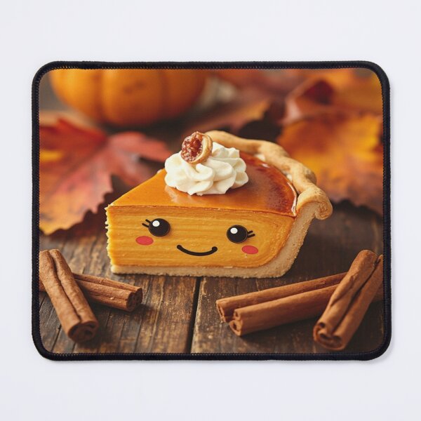 Item preview, Cute Pumpkin Pie Kawaii – Cozy Autumn Dessert Illustration designed and sold by Cristhian Almanza.