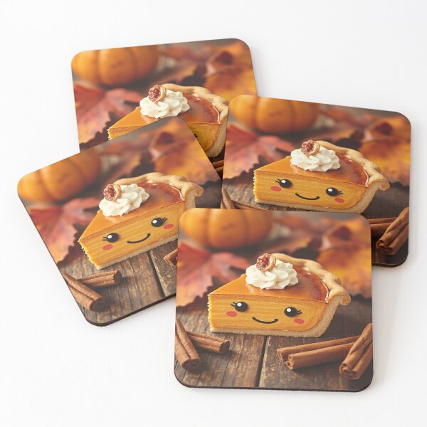 Item preview, Cute Pumpkin Pie Kawaii – Cozy Autumn Dessert Illustration designed and sold by Cristhian Almanza.