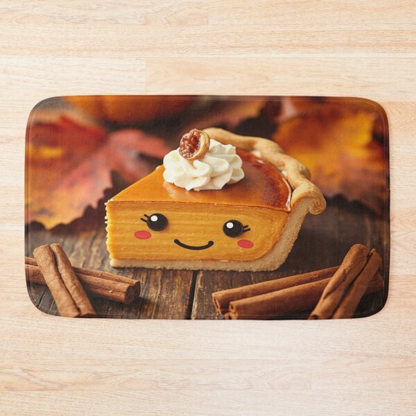 Item preview, Cute Pumpkin Pie Kawaii – Cozy Autumn Dessert Illustration designed and sold by Cristhian Almanza.