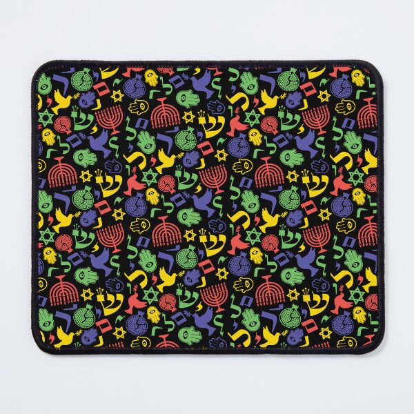 Item preview, Dark Judaica Symbols Pattern designed and sold by Balagan Apparel.