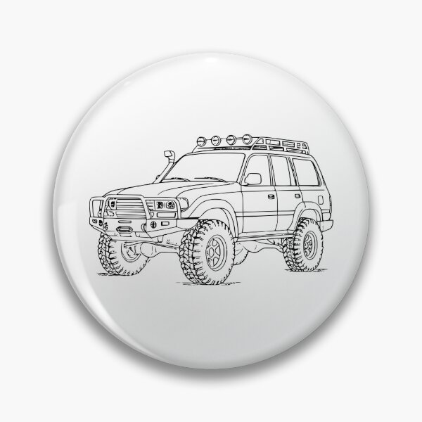 Item preview, Land Cruiser 80 Series Line Art Black designed and sold by Off-Road-Zone.