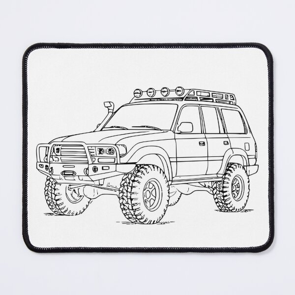 Item preview, Land Cruiser 80 Series Line Art Black designed and sold by Off-Road-Zone.