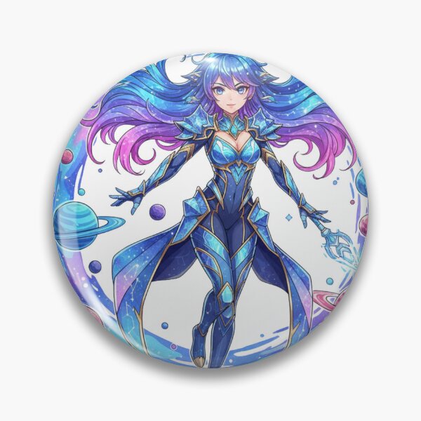 Item preview, Cosmic Manga Warrior – Galaxy Aura Fantasy Print designed and sold by Tily360.
