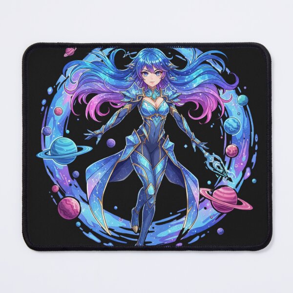 Item preview, Cosmic Manga Warrior – Galaxy Aura Fantasy Print designed and sold by Tily360.