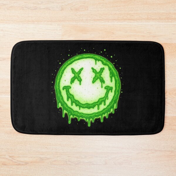 Item preview, Neon Green Melting Smiley – Grunge Nirvana Inspired Fan Art designed and sold by AddictiveDesign.