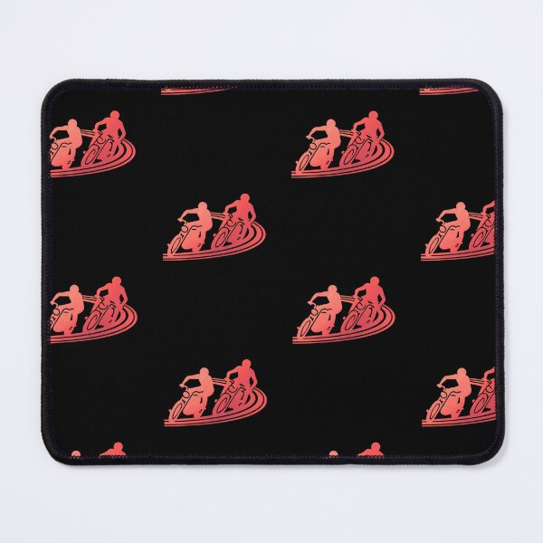 Item preview, Two motorbike riders turning in a race curve_21_Red Paint_side view designed and sold by Aariq.