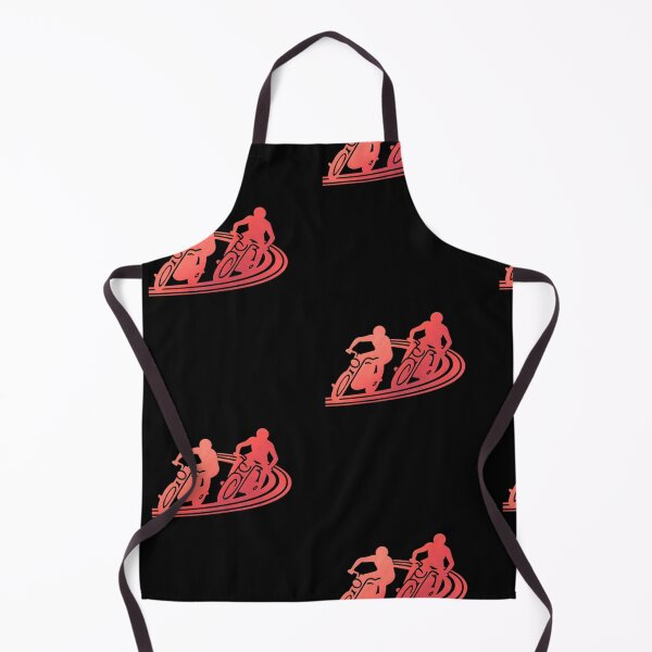Item preview, Two motorbike riders turning in a race curve_21_Red Paint_side view designed and sold by Aariq.