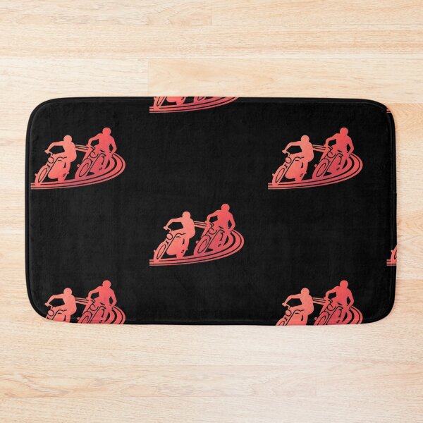 Item preview, Two motorbike riders turning in a race curve_21_Red Paint_side view designed and sold by Aariq.