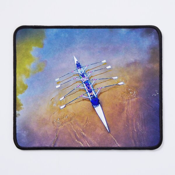Item preview, Rowing Overhead Impressionist Water Art Print designed and sold by Michael van der Hoorn.