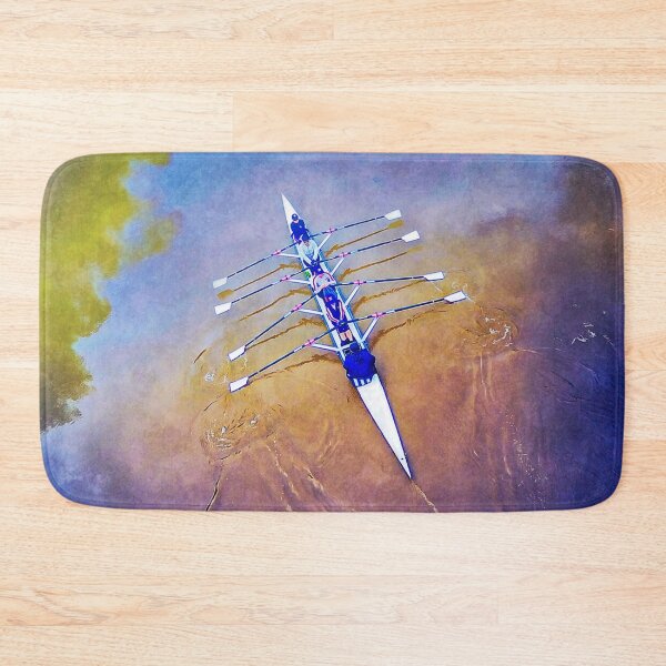 Item preview, Rowing Overhead Impressionist Water Art Print designed and sold by Michael van der Hoorn.
