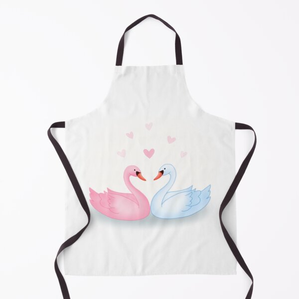 Item preview, Swan Couple in Love with Hearts – Symbol of Romance & Loyalty designed and sold by LiudmylaMaika.