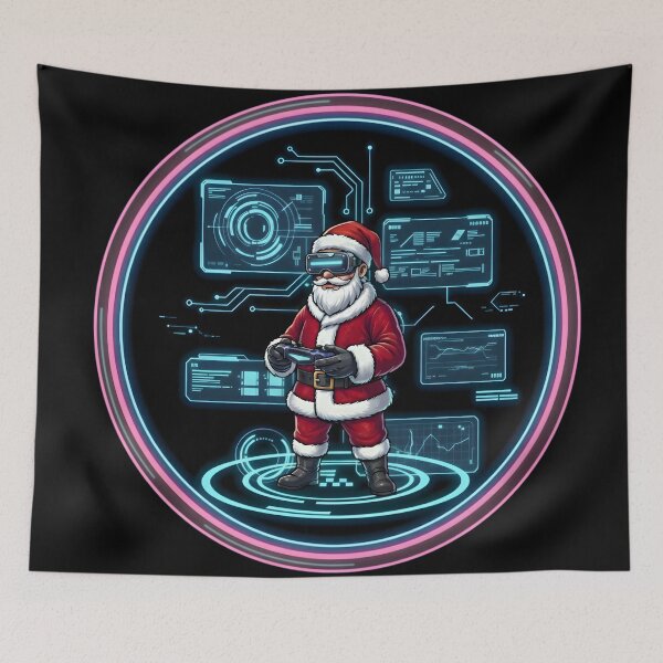 Item preview, Cyberpunk Gaming Santa Claus Gift designed and sold by SoulenCify.