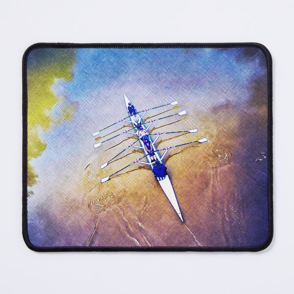 Item preview, Rowing Overhead Textured Impressionist Art Print designed and sold by Michael van der Hoorn.