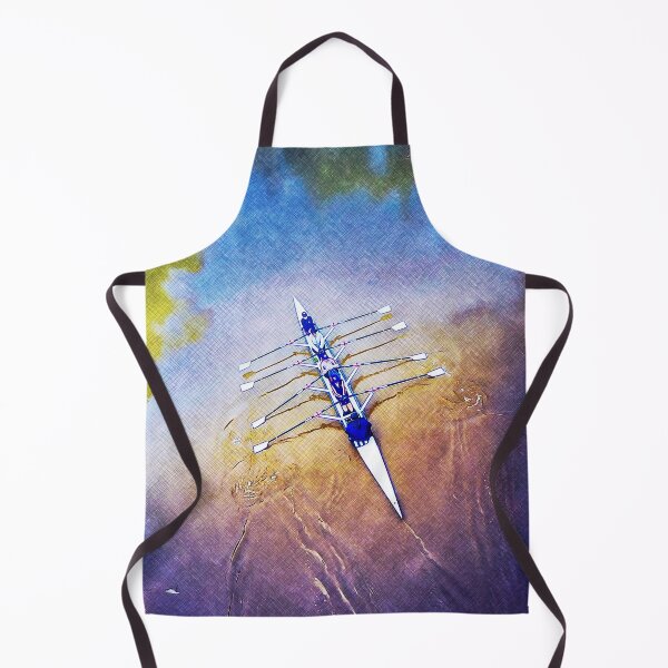 Item preview, Rowing Overhead Textured Impressionist Art Print designed and sold by Michael van der Hoorn.