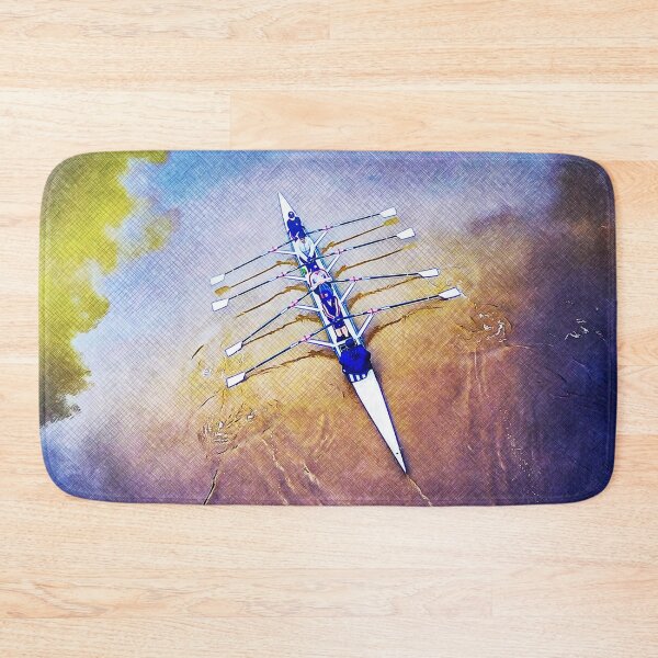 Item preview, Rowing Overhead Textured Impressionist Art Print designed and sold by Michael van der Hoorn.