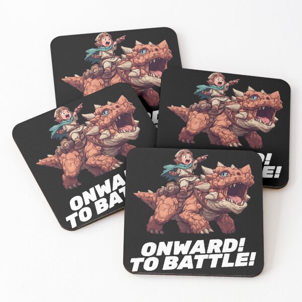 Item preview, Onward to Battle - White Text designed and sold by 8BitThreadworks.
