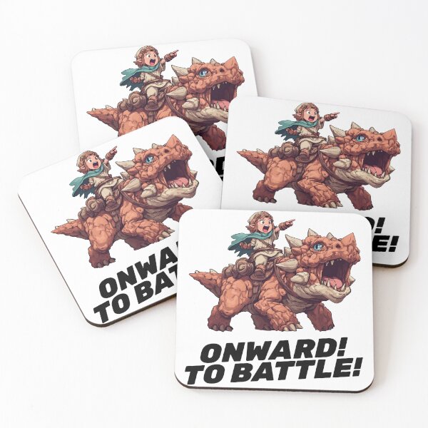 Item preview, Onward to Battle - Black Text designed and sold by 8BitThreadworks.