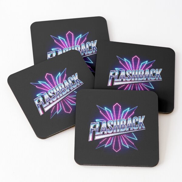 Item preview, FLASHBACK Retro Chrome Logo – 80s Sci-Fi, Synthwave & Arcade Nostalgia Design designed and sold by paulo silveira.