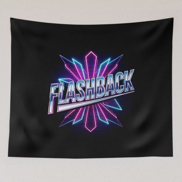 Item preview, FLASHBACK Retro Chrome Logo – 80s Sci-Fi, Synthwave & Arcade Nostalgia Design designed and sold by paulo silveira.