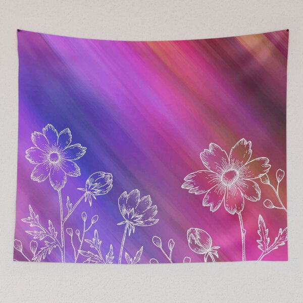 Item preview, Floral Illustration on multi-colour background designed and sold by CHASAcreative.