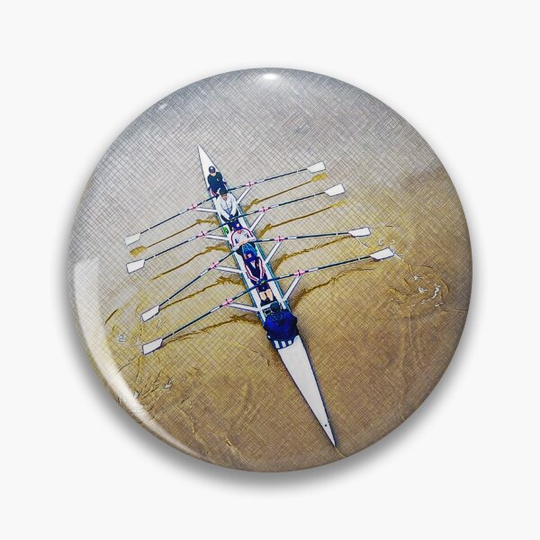 Item preview, Rowing Overhead Warm Textured Water Art Print designed and sold by Michael van der Hoorn.