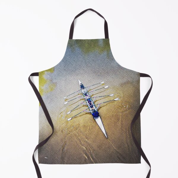 Item preview, Rowing Overhead Warm Textured Water Art Print designed and sold by Michael van der Hoorn.