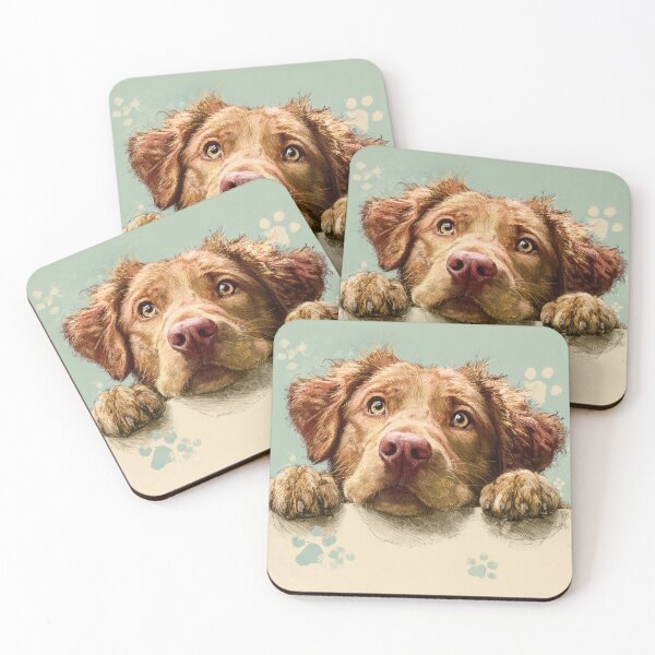 Item preview, Chesapeake Bay Retriever Peeking over Wall 01 designed and sold by Elisabeth Lucas.