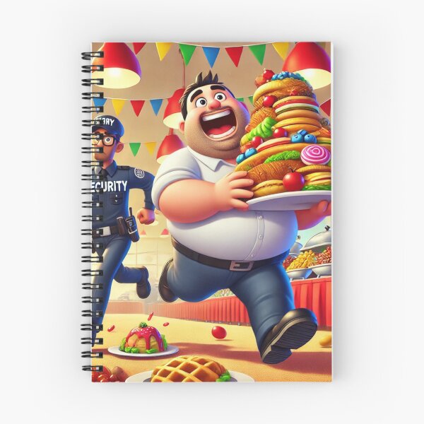 Item preview, Fleeing Fat Funny Food Fella designed and sold by fatcatbat.