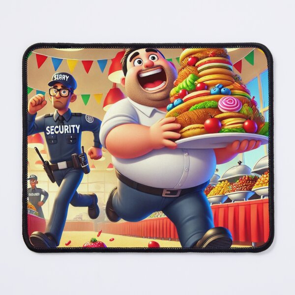 Item preview, Fleeing Fat Funny Food Fella designed and sold by fatcatbat.