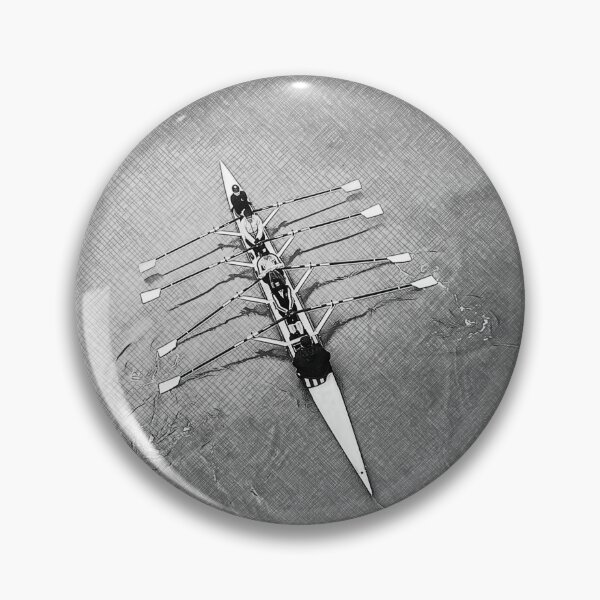 Item preview, Black and White Rowing Overhead Fine Art Print designed and sold by Michael van der Hoorn.