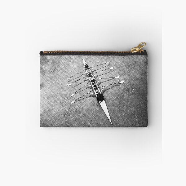 Item preview, Black and White Rowing Overhead Fine Art Print designed and sold by Michael van der Hoorn.