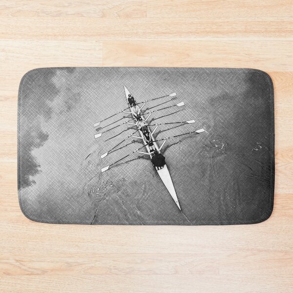 Item preview, Black and White Rowing Overhead Fine Art Print designed and sold by Michael van der Hoorn.