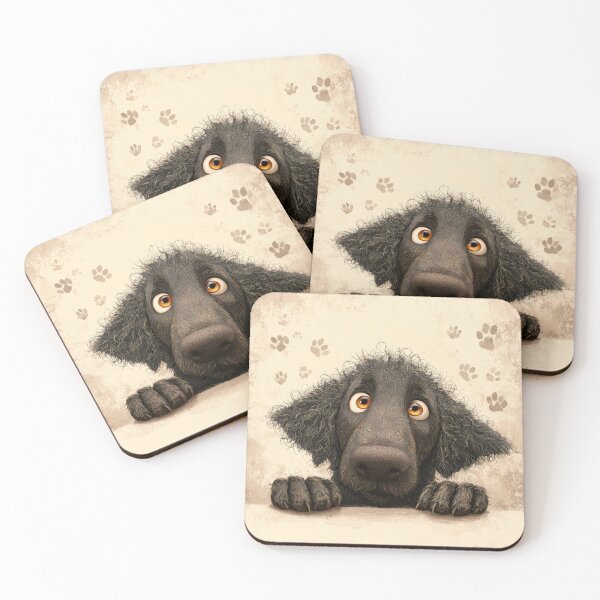 Item preview, Curly Coated Retriever Peeking voer Wall 01 designed and sold by Elisabeth Lucas.