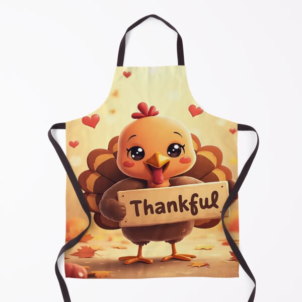 Item preview, Cute Thankful Turkey – Kawaii Thanksgiving Illustration designed and sold by Cristhian Almanza.