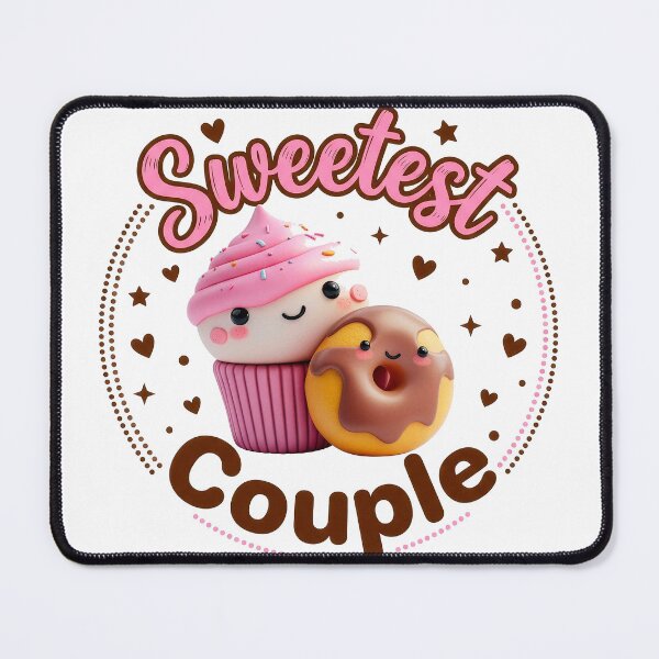 Item preview, Sweetest Couple Kawaii Cupcake and Donut - Cute Valentine's Day Dessert designed and sold by xper-t-s.