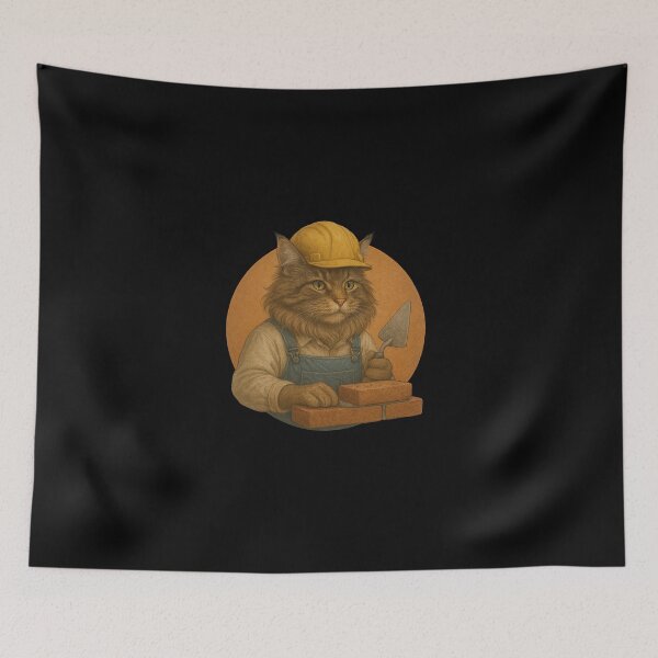 Item preview, The Masonry Cat designed and sold by Fort Galaxy.