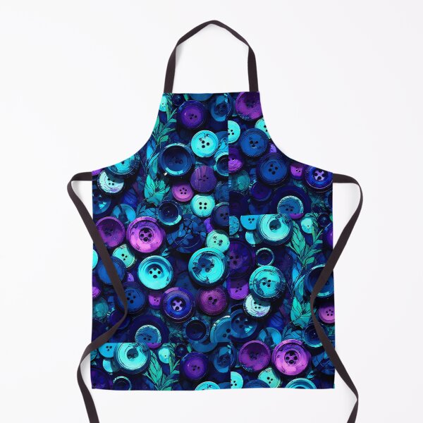 Item preview, Vibrant Button Collage | Teal & Purple Textured Buttons | Playful Abstract Pattern designed and sold by ClaraToneStudio.