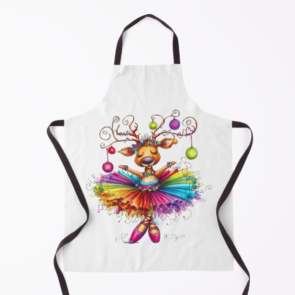 Item preview, Christmas Whimsical Reindeer Ballerina In Rainbow Colors designed and sold by DEC02.