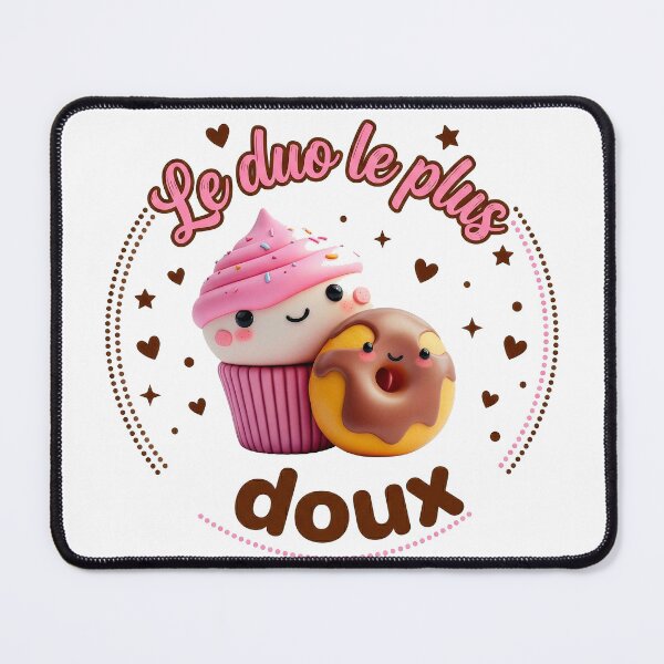 Item preview, The Sweetest Duo: Kawaii Cupcake and Donut - Cute Valentine's Day Dessert Duo designed and sold by xper-t-s.