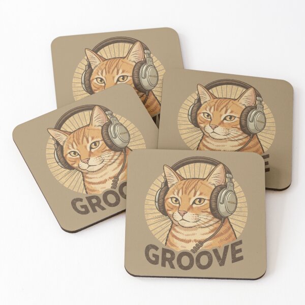 Item preview, Groove Cat - Music Vibes designed and sold by MindPrint Studio.