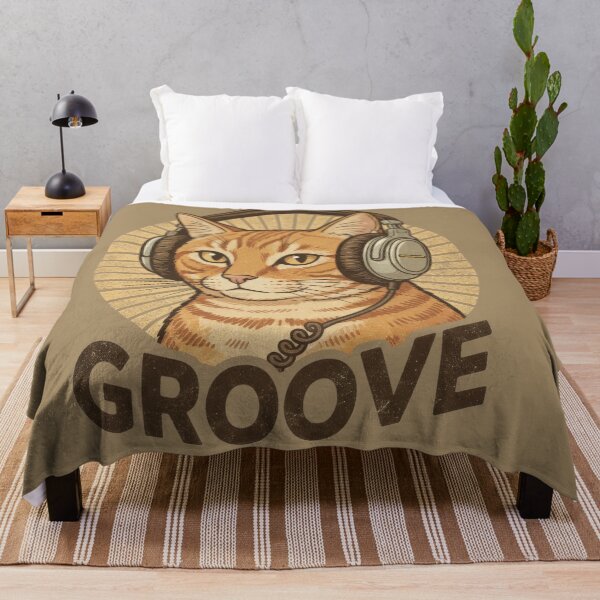 Item preview, Groove Cat - Music Vibes designed and sold by MindPrint Studio.