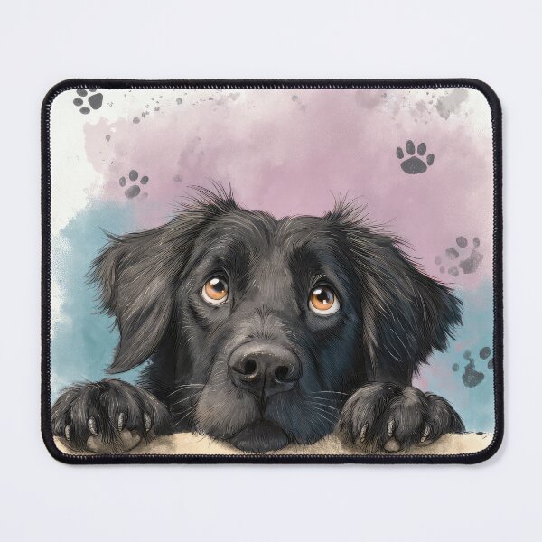 Item preview, Flat Coated Retriever Peeking over Wall 01 designed and sold by Elisabeth Lucas.