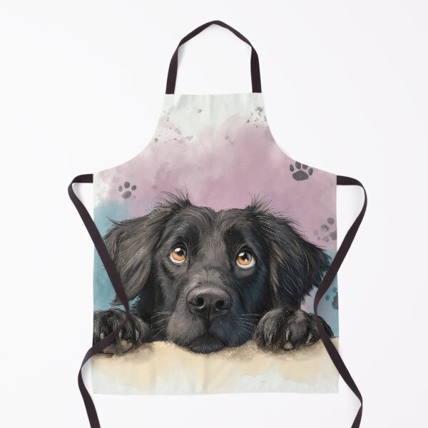 Item preview, Flat Coated Retriever Peeking over Wall 01 designed and sold by Elisabeth Lucas.