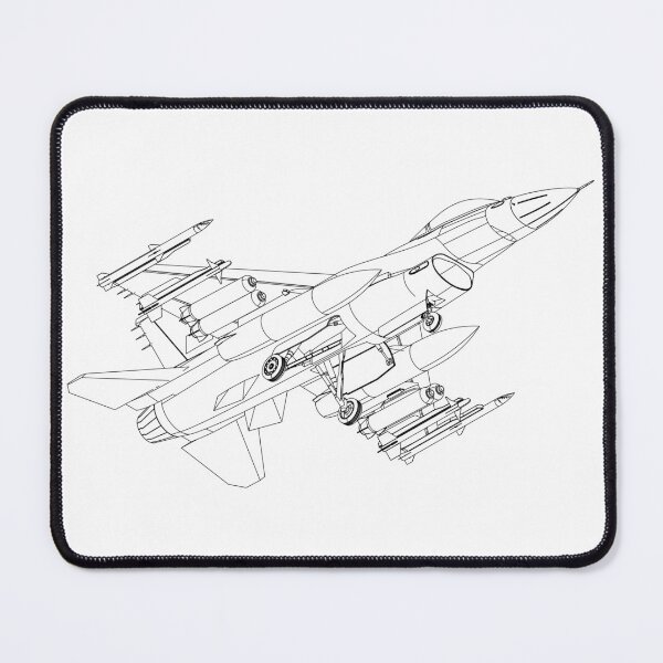 Item preview, F-16 Fighting Falcon Blueprint (Side) – Fighter Jet Technical Line Art Aviation Poster designed and sold by Richies3D.