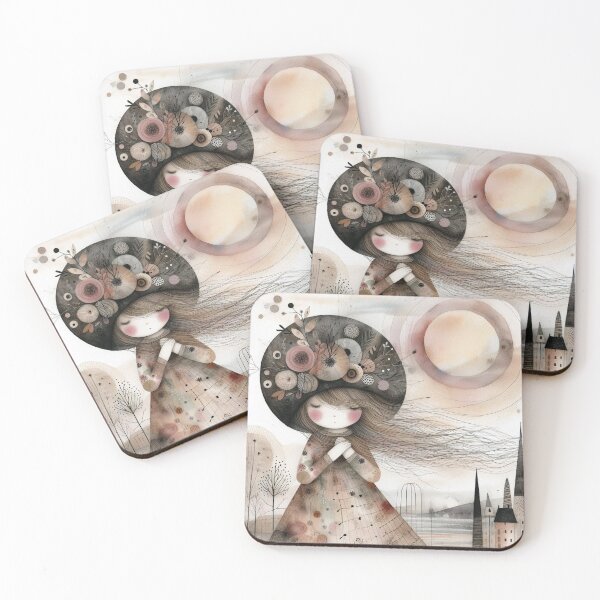 Item preview, Contented Girl designed and sold by Beyondnote-Art.