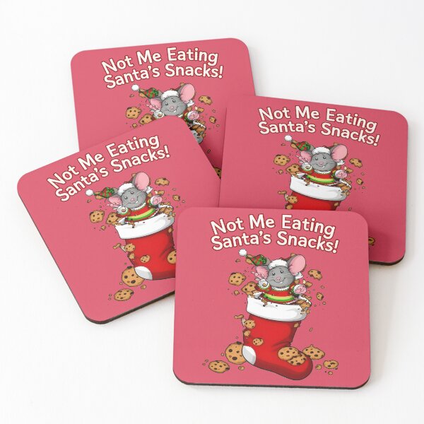 Item preview, XMAS MOUSE Not Me Eating Santa’s Snacks designed and sold by Uglyandcute.
