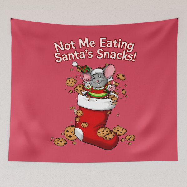 Item preview, XMAS MOUSE Not Me Eating Santa’s Snacks designed and sold by Uglyandcute.