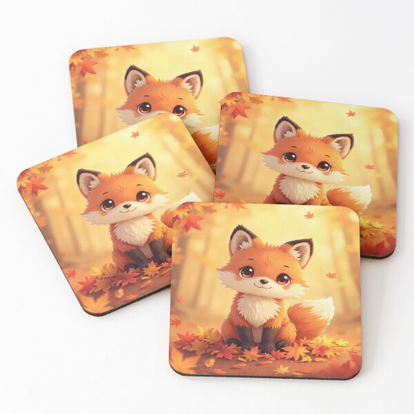 Item preview, Cute Autumn Fox – Kawaii Fall Illustration designed and sold by Cristhian Almanza.