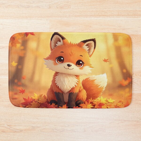 Item preview, Cute Autumn Fox – Kawaii Fall Illustration designed and sold by Cristhian Almanza.